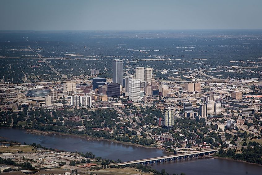 Aerial photo of downtown Tulsa, Oklahoma