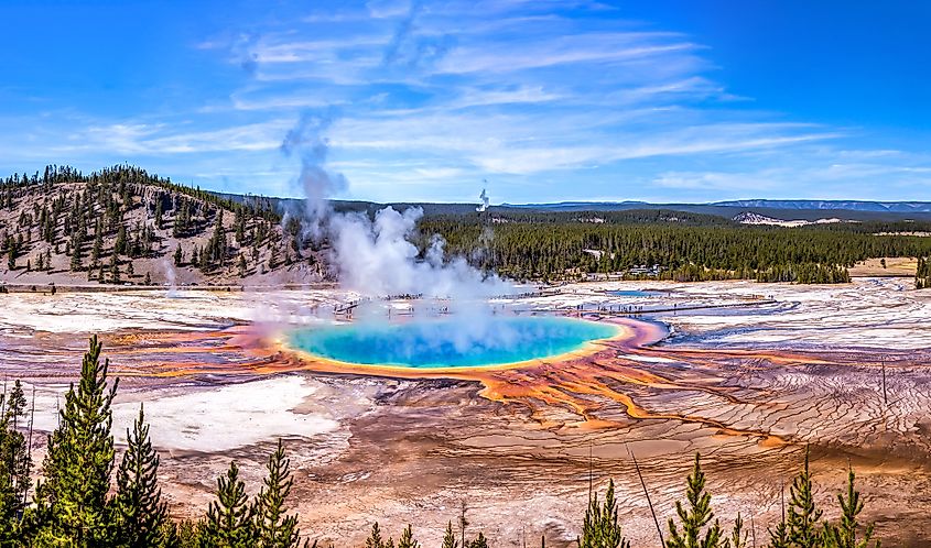 Yellowstone National park geyser