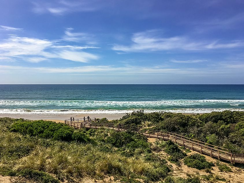Amazing Scenery of The Neck Lookout, Bruny Island, Tasmania, Australia.