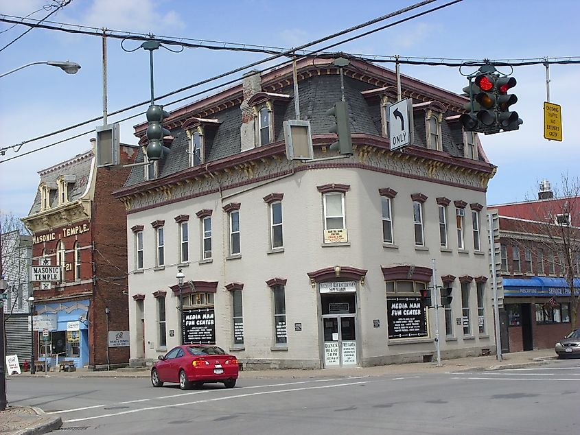 Street view in Sherburne, New York, 