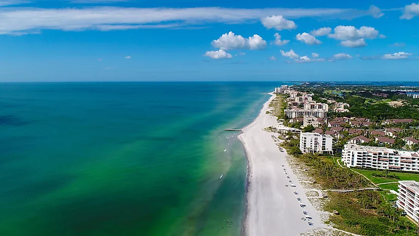 Aerial view of Longboat Key.