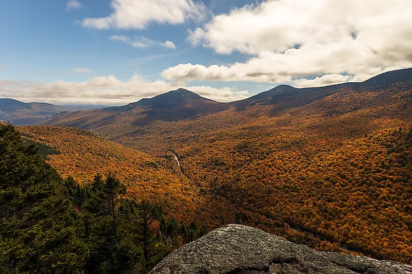 Aerial view of Grafton Notch State Park, Maine
