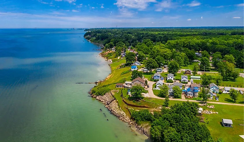 Lake Erie Coastline, Ashtabula, Ohio.