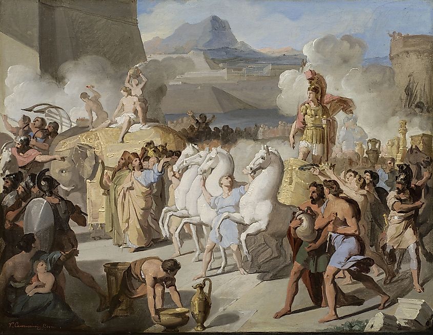 Vincenzo Camuccini - A Roman Triumphal Entry, Possibly of Marcus Claudius Marcellus. Credit: Vincenzo Camuccini, Public domain, via Wikimedia Commons