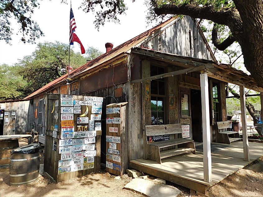 The old post office in Luckenbach Texas. Vintage mail and general store, via Roadwardbound / Shutterstock.com