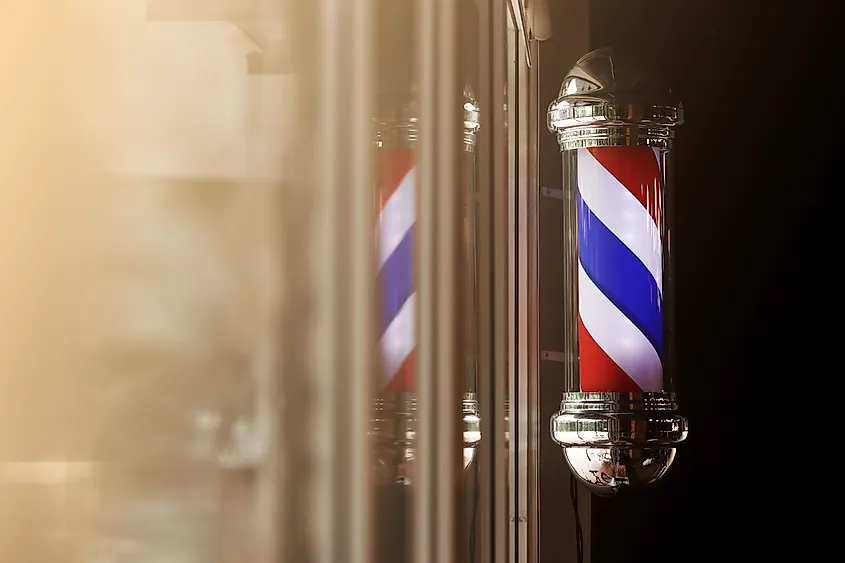 The National Barber Museum in Winchester, Ohio, has more than 70 barber's poles.