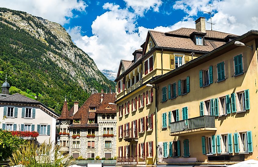 Architecture of Brig in Switzerland