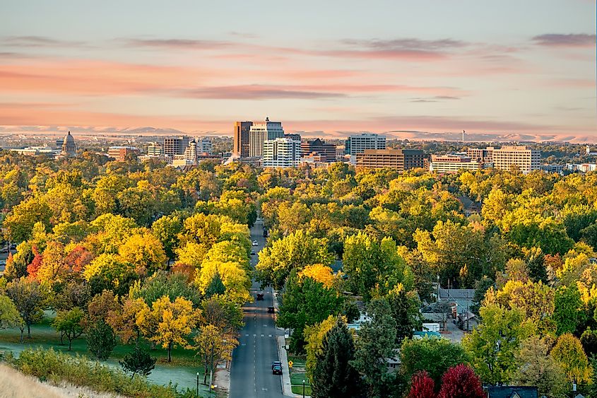 Fall colors in Boise, Idaho.