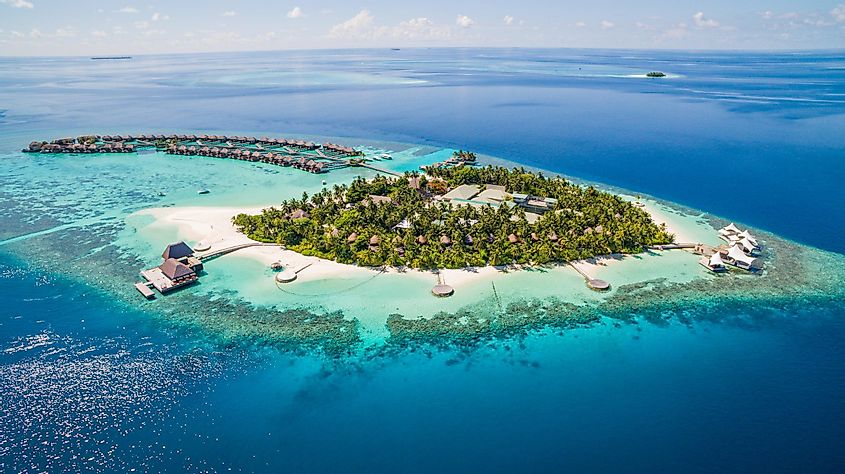 Aerial view of Maldives