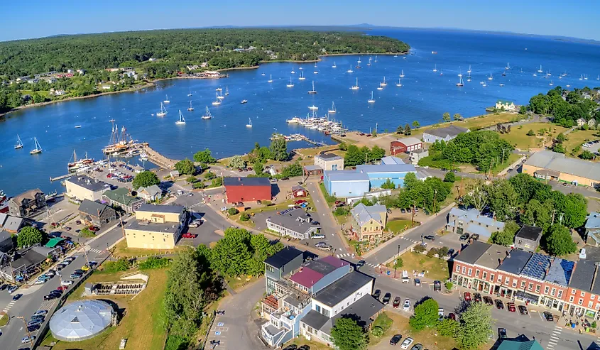 The waterfront town of Belfast, Maine.