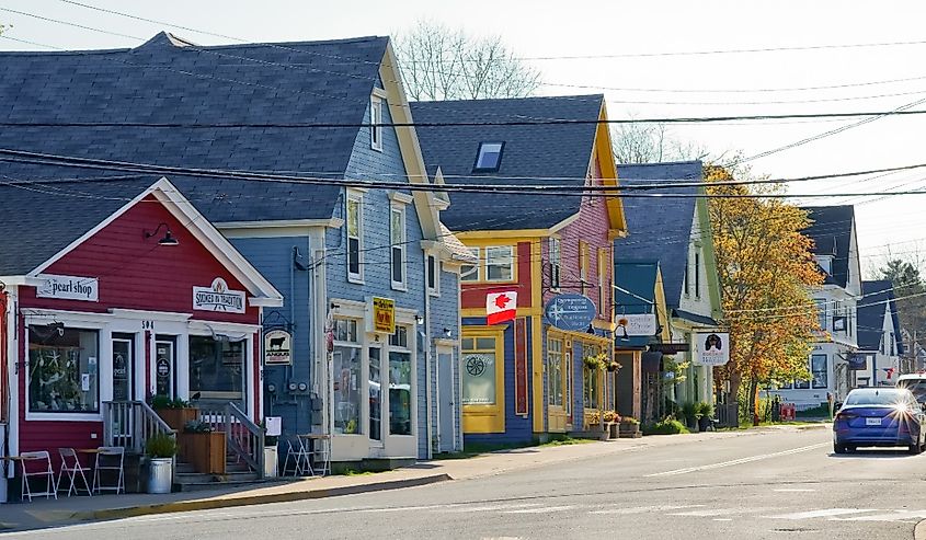 Main Street of Mahone Bay, Nova Scotia.