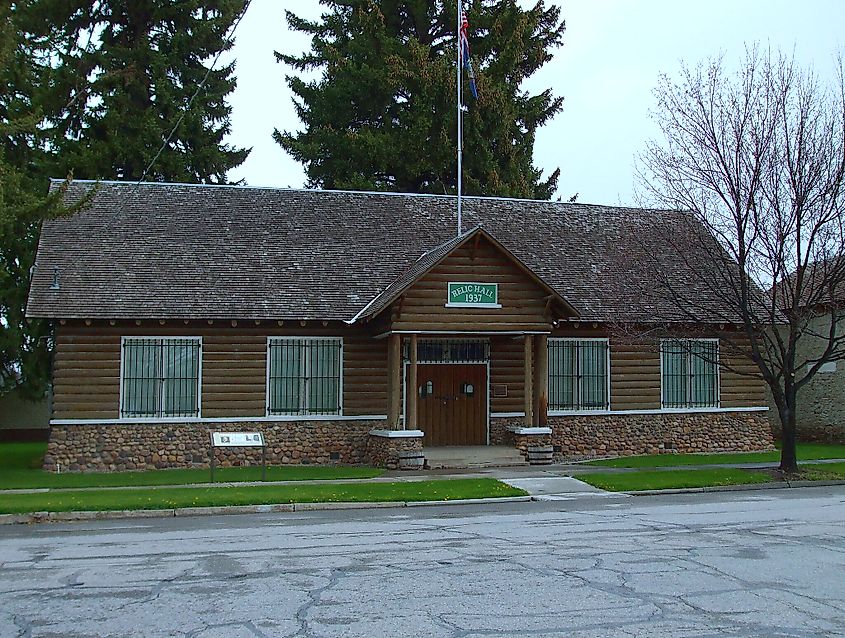 The Relic Hall, a historic building included in Franklin Historic Properties in Franklin, Idaho, United States.