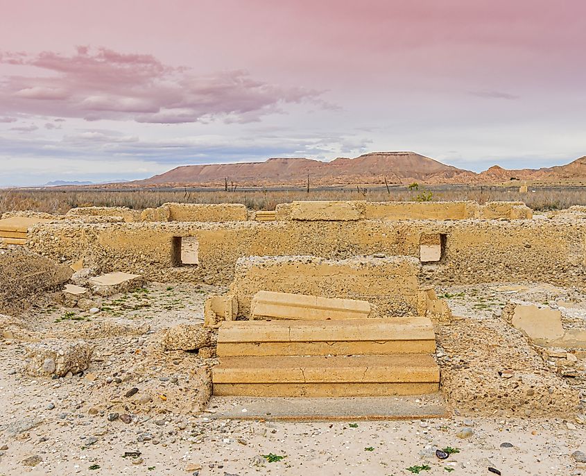 The Schoolhouse Steps Remaining From The Ruins of St.Thomas, Lake Mead National Recreation Area, Nevada