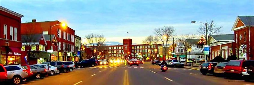 Downtown Brunswick, Maine.