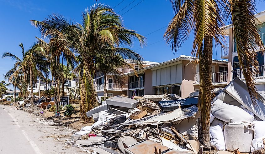 Hurricane Ian in Naples, Florida aftermath. 
