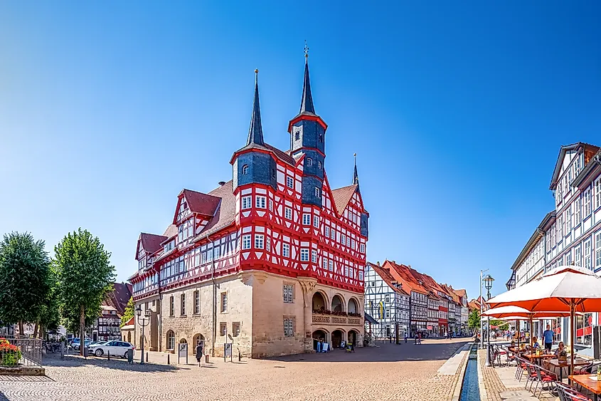 Old city of Duderstadt, Lower Saxony, Germany.