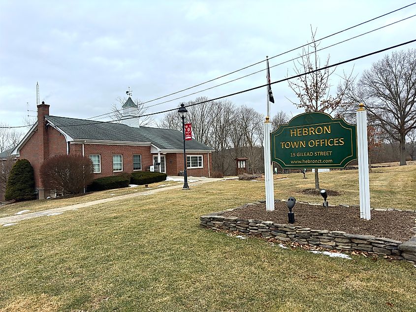 The town offices in Hebron, Connecticut