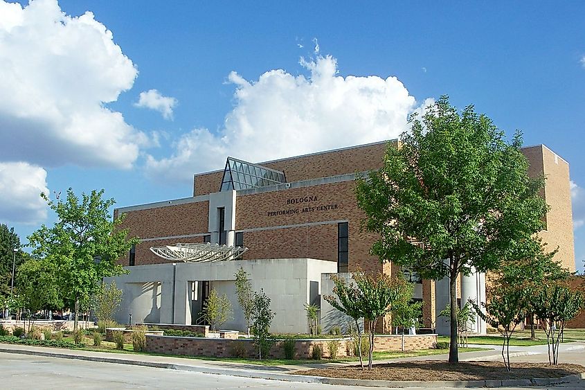 Façade of the Bologna Performing Arts Center in Cleveland, Mississippi