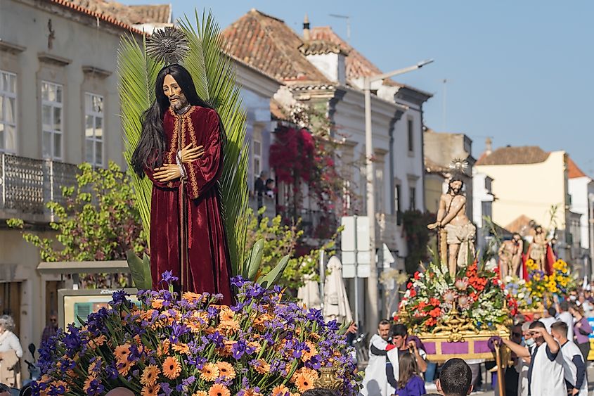 Procession on Palm Sunday in Tavira, Portugal