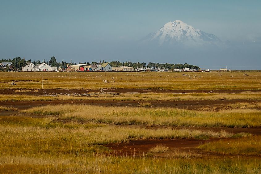 View of Mt. Redoubt from Kenai, Alaska.
