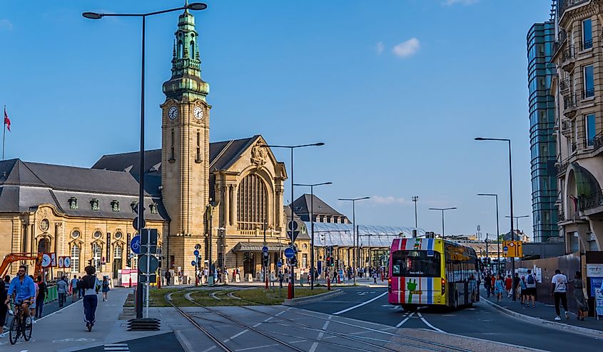 Street view of Luxembourg central train station