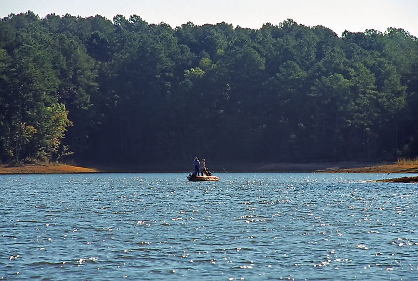 Fishermen on Lake Strom Thurmond.