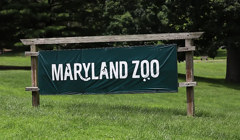 Sign for the Maryland Zoo