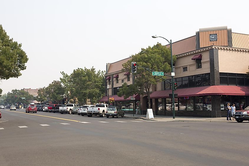 Street view in Walla Walla, Washington.