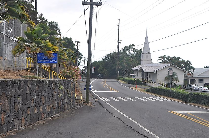 Hawaii Route 180 through Holualoa.