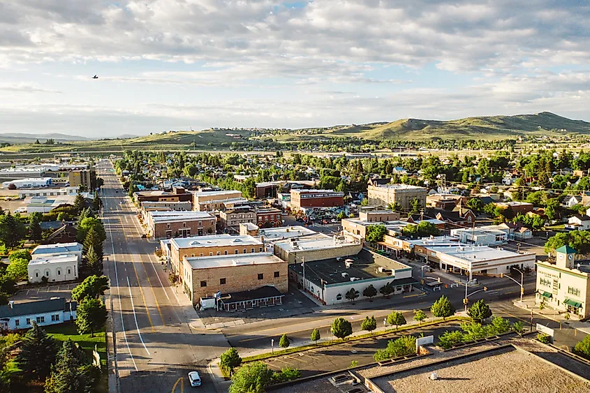 Overlooking downtown Evanston, Wyoming.