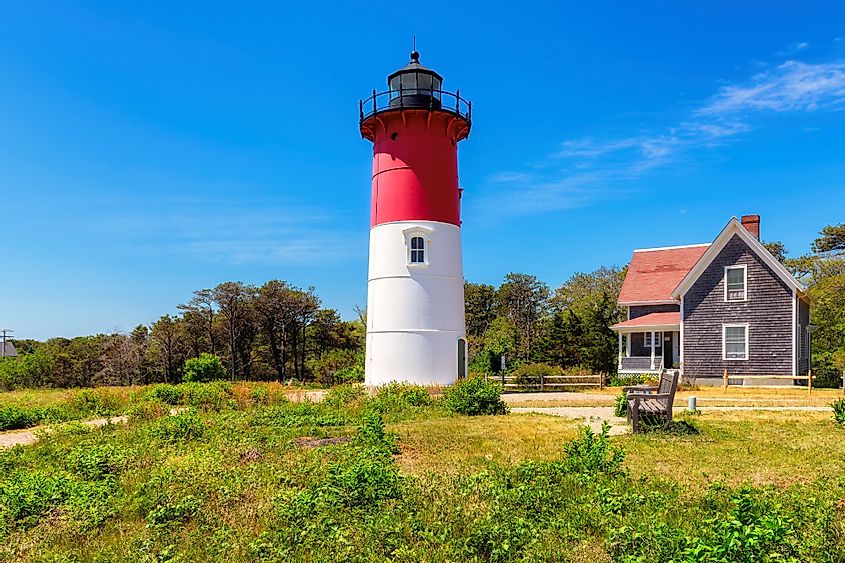 Nauset Lighthouse in Cape Cod, Massachusetts