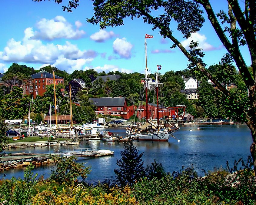 Rockport, Maine in a well-protected harbor just west of North Haven Island on Penobscot Bay
