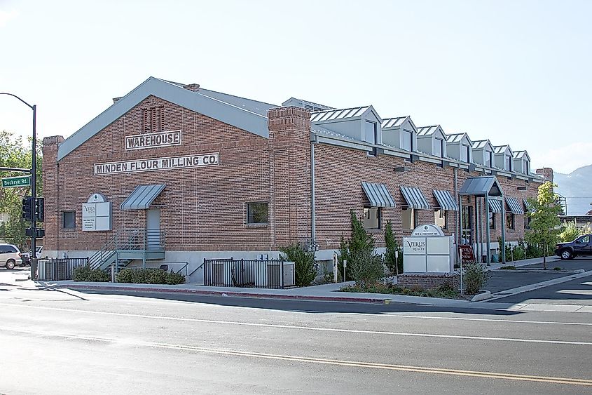 The Minden Flour Milling Company, a historic building in Minden, Nevada.