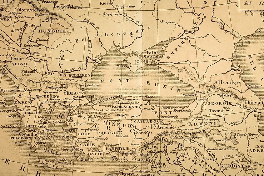 Antique Map showing the Black Sea