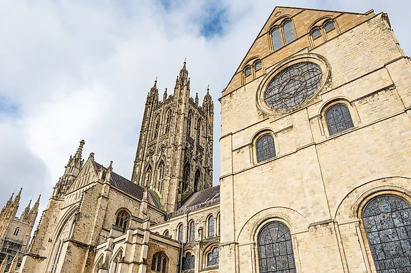 The impressive Canterbury Cathedral is the cathedral of the archbishop of Canterbury, the leader of the Church of England and symbolic leader of the worldwide Anglican Communion.
