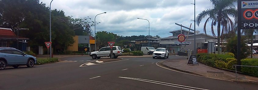 Burnett Street in Buderim, Sunshine Coast, Queensland, Australia.