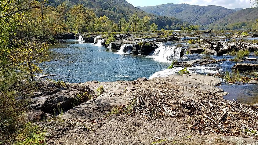 The beautiful Sandstone Fall area in Hinton, West Virginia.