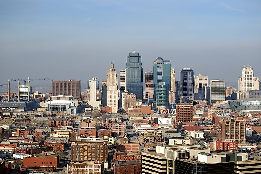 Kansas City, Missouri, skyline from the Liberty Memorial. 