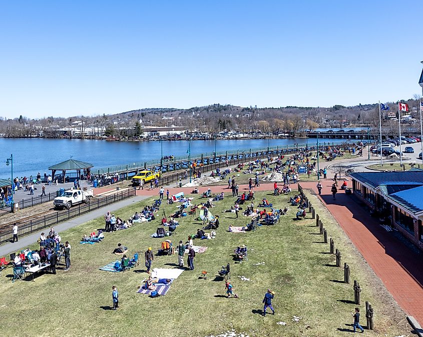 A beautiful day at the Pomerleau Park in Newport, Vermont