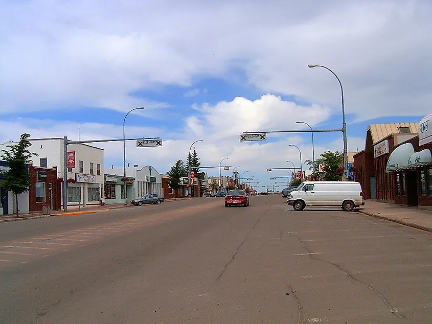  Downtown Stettler, Alberta.