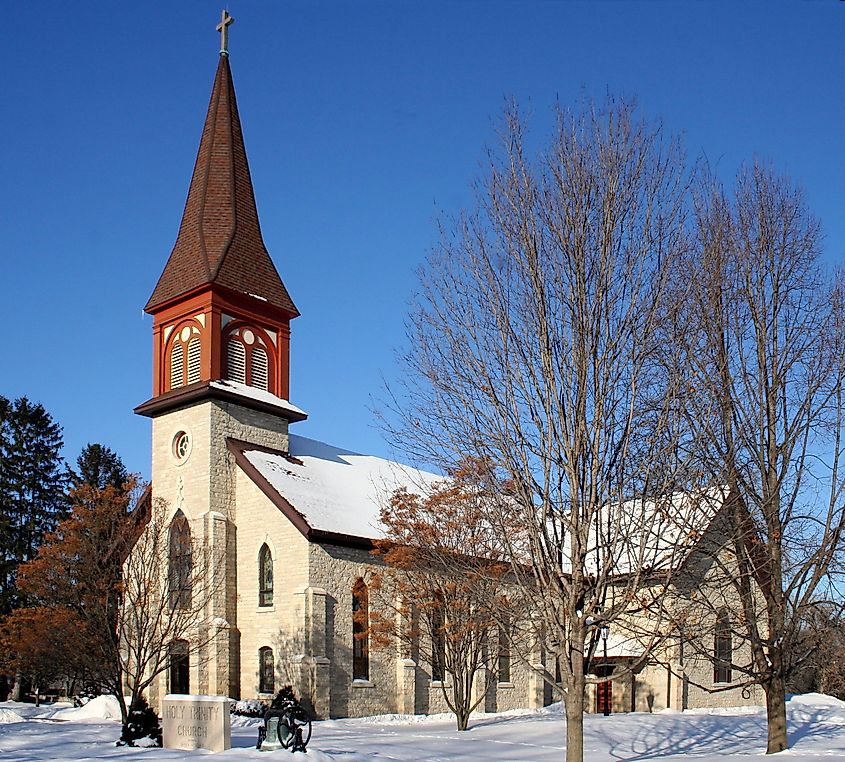 Holy Trinity Roman Catholic Church in Rollingstone, Minnesota.