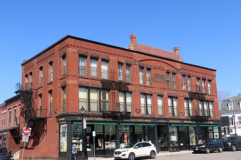 Westborough, Massachusetts: Exterior of the Arcade Building in downtown Westborough