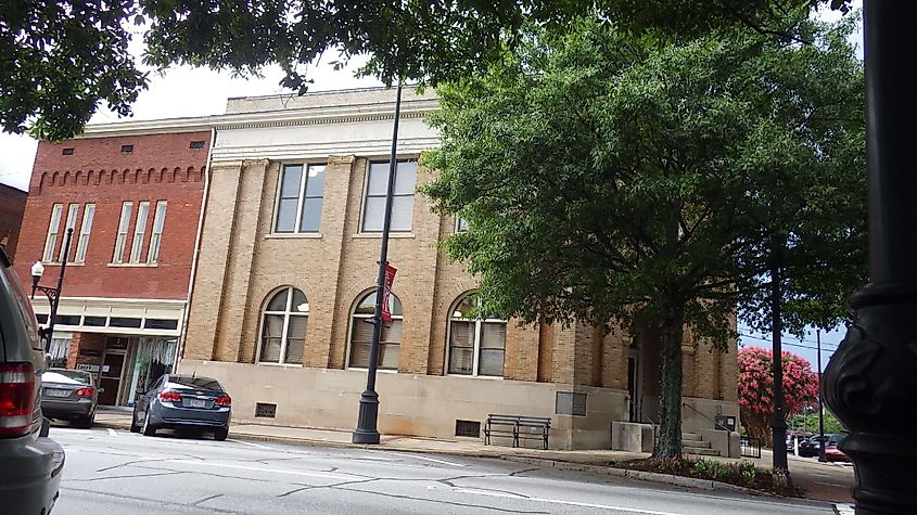 The Carnegie Library in the town of Newnan, Georgia.