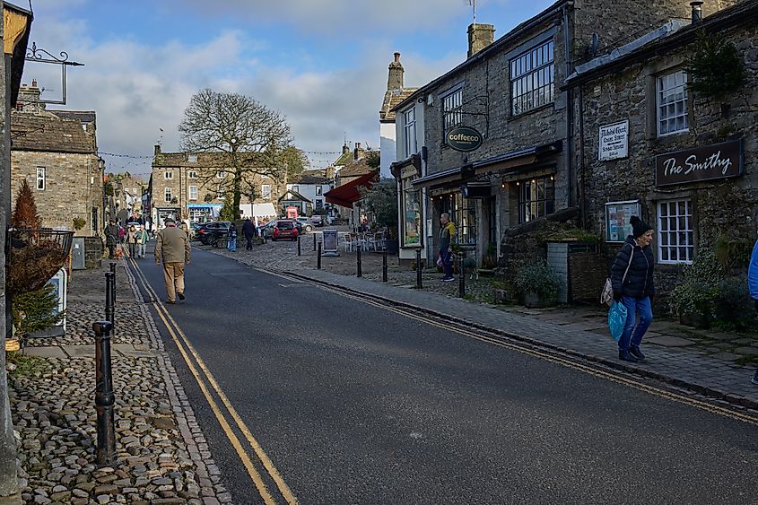 Street view in Grassington, England.