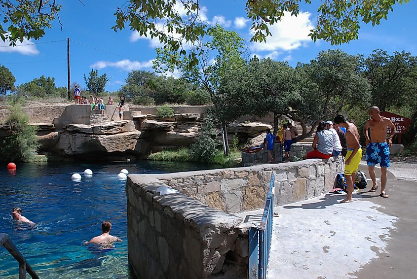 The Blue Hole in Santa Rosa, New Mexico.