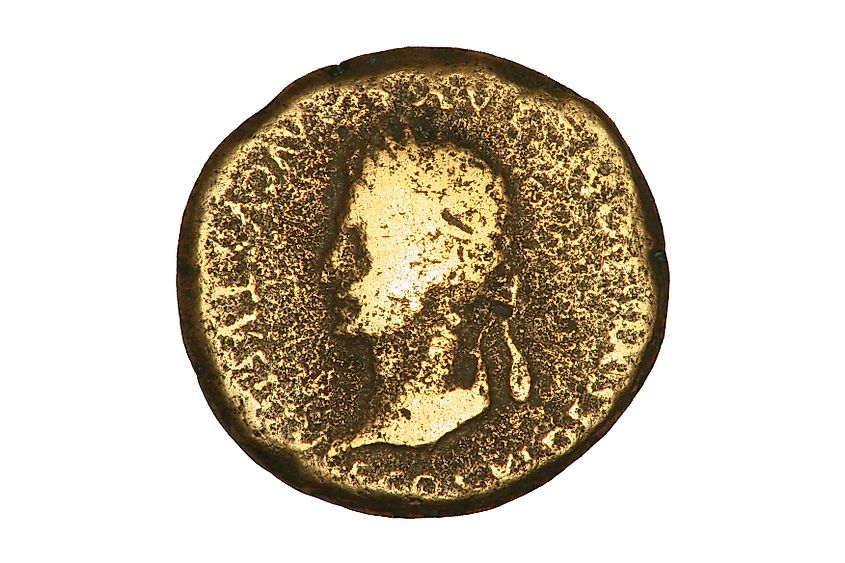 Roman Bronze Coin of Emperor Augustus. who initiated wide-ranging reforms in the Army