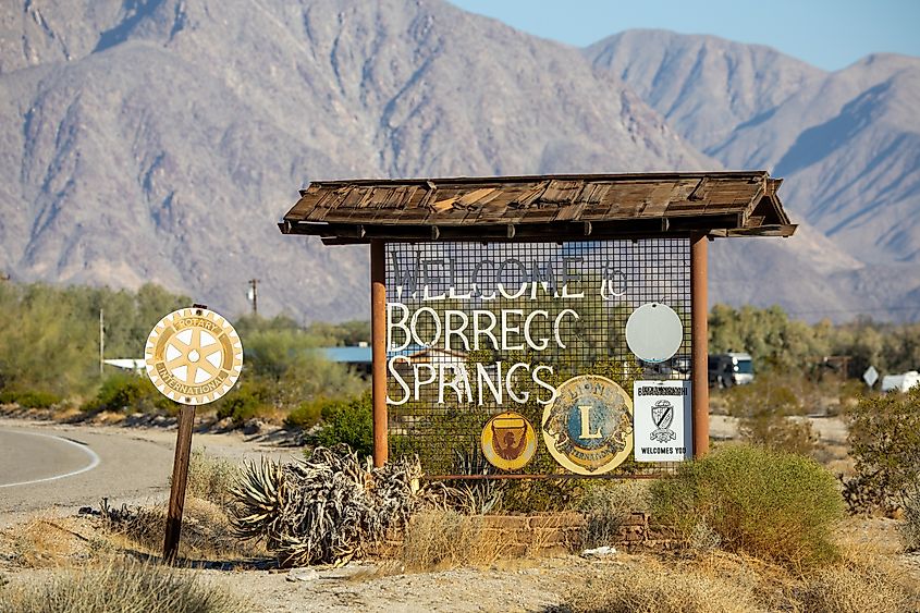 The charming town of Borrego Springs, California