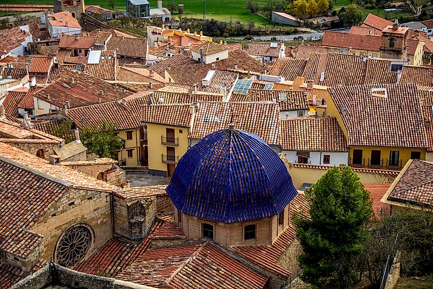 View from the castle of the old town of Morella, Spain.