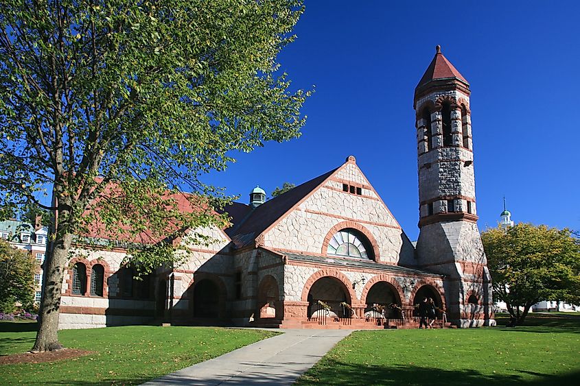 Rollins Chapel at Dartmouth College in early fall, Hanover, NH