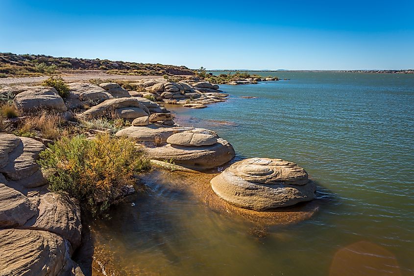 The beautiful Ute Lake State Park in New Mexico.